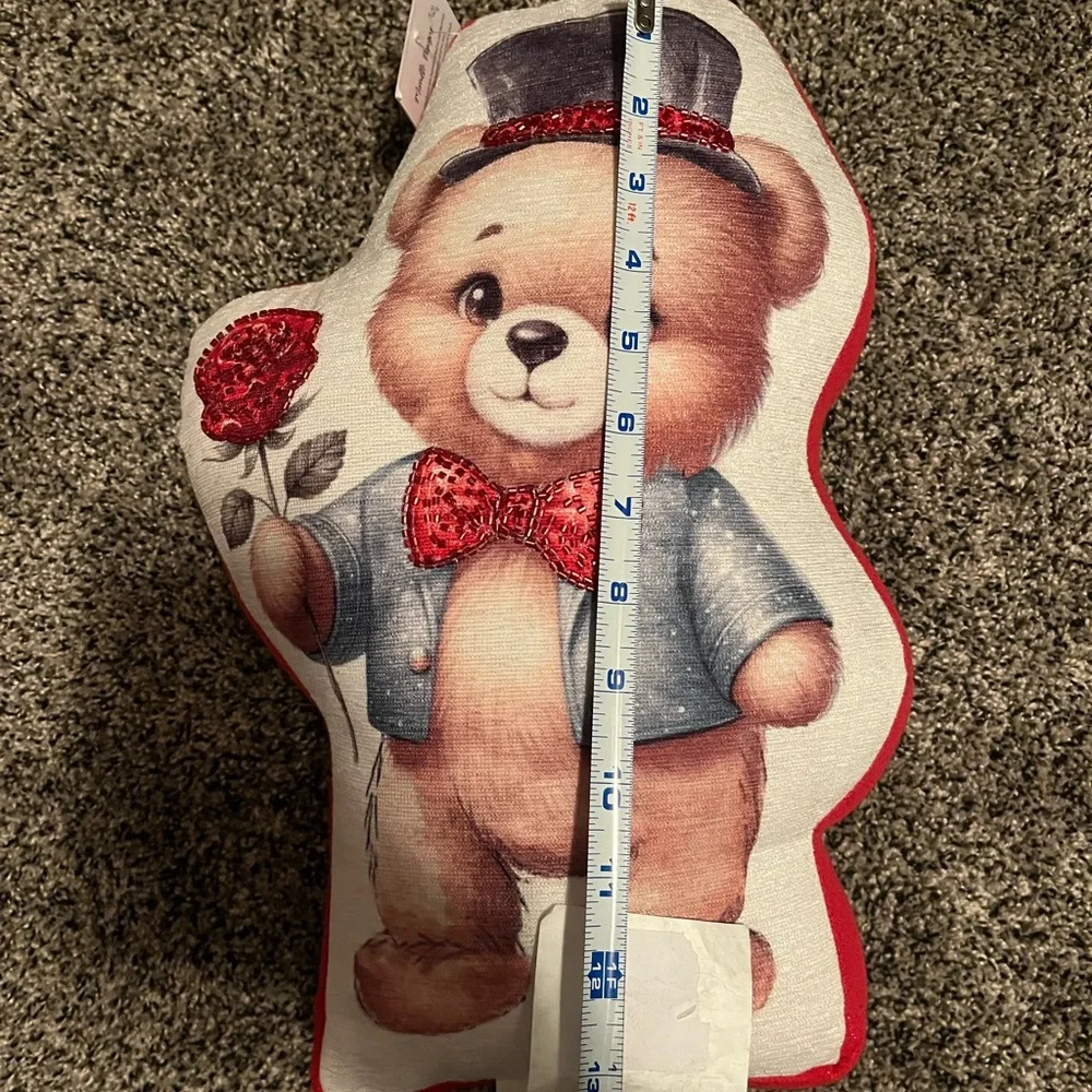 Valentines bear pillow